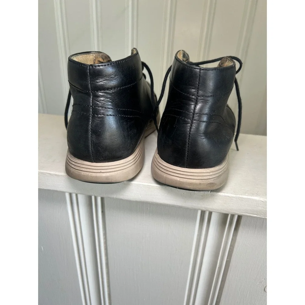 Cole Haan Grand.OS Mens Black Leather Chukka Boots C23729 Size 10 M Dress Shoes